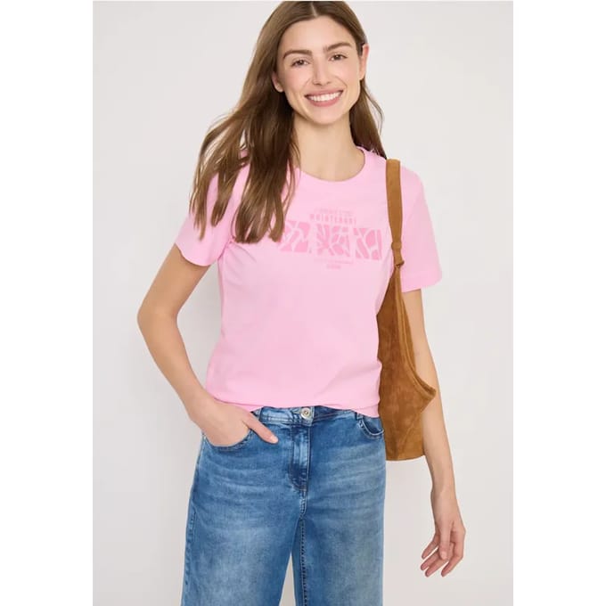 Basic shirt met print aan de voorkant