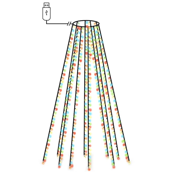 vidaXL Kerstboomverlichting 500 LED's meerkleurig binnen/buiten 500 cm