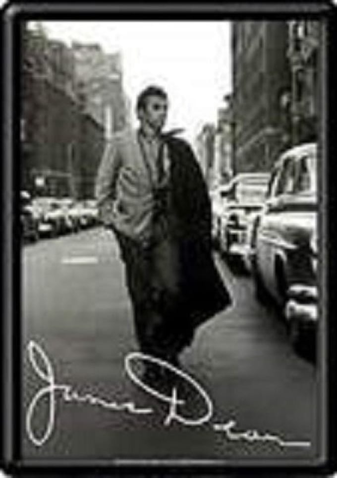 Metalen kaart James Dean