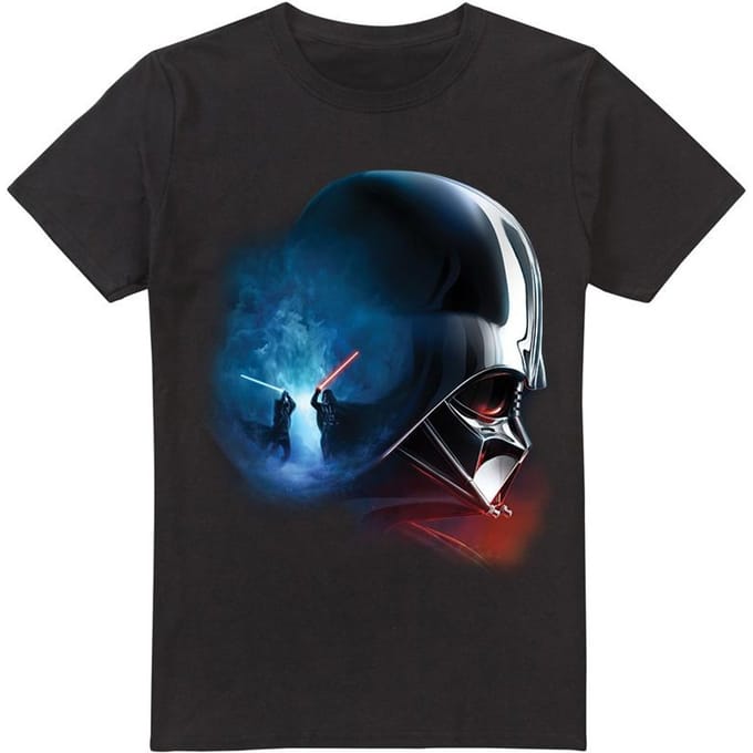 Star Wars Heren Obi Wan Kenobi Vader Poster T-Shirt (Zwart)