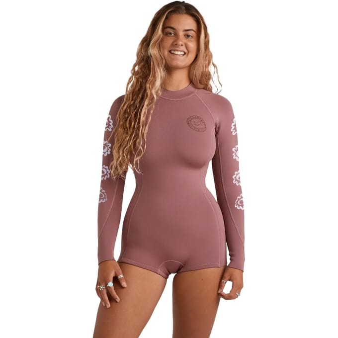 Dames wetsuit Billabong 2/2 mm Spring Fever Natural