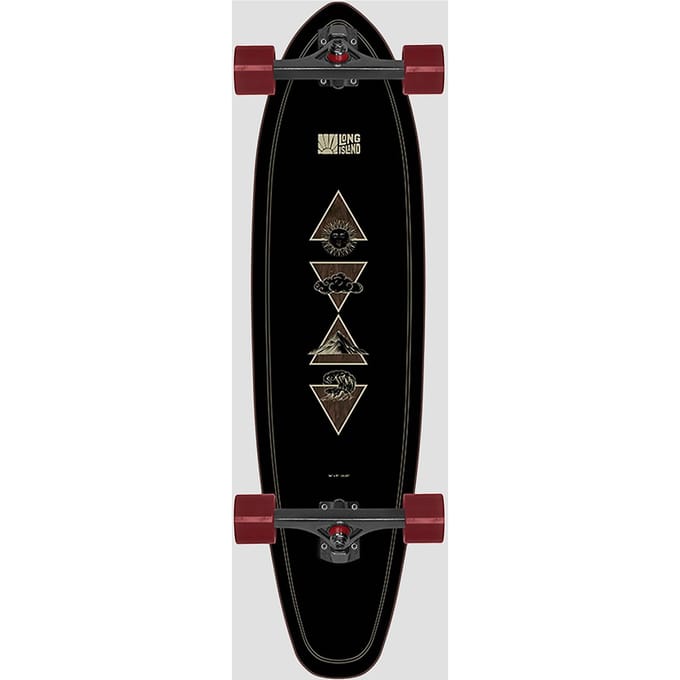 Long Island Longboards Elements 36"X9" Kicktail Complete patroon