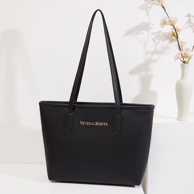 High end Dames Shoppingtas Koreaanse VR Nieuwe Grote Capaciteit Dames Schoudertas black