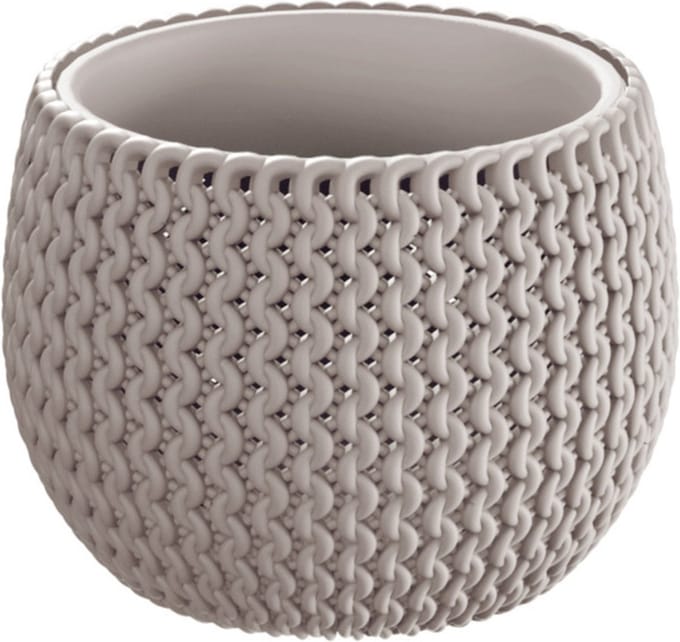 Prosperplast Bloempot Splofy - taupe - 1400 ml - D18 cm - Tuin - Buiten - Binnen - kunststof