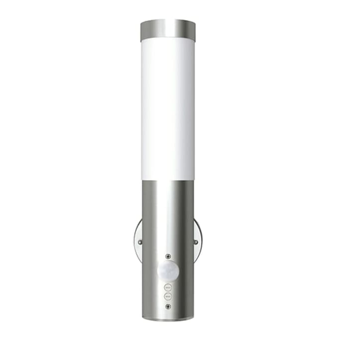 vidaXL Buitenwandlampen 2 st. met sensor roestvrij staal