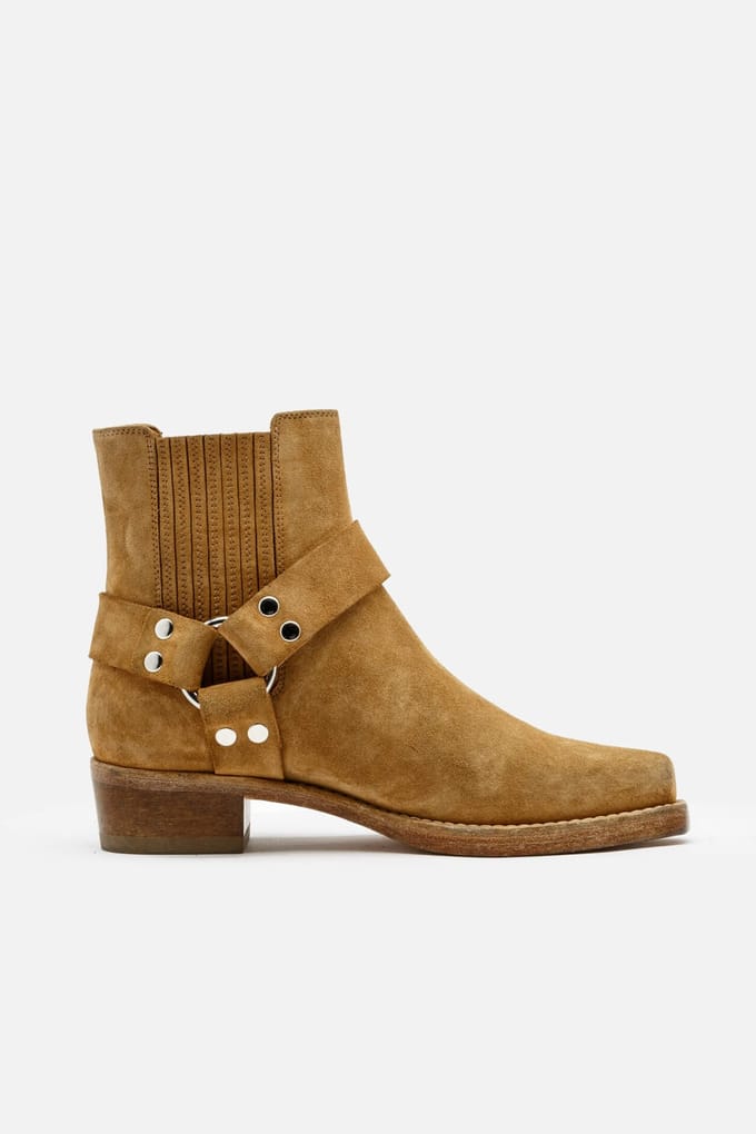 RE/DONE Cavalry Boot Caramel Suede Größe: 35 | Stiefel Outlet | Damen | Braun
