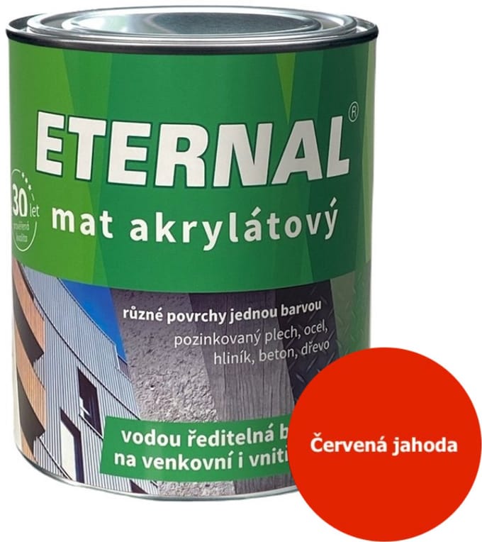 Eternal MAT Acryl 0,7 kg, 018 Rood Aardbei
