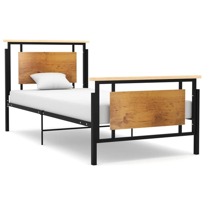 vidaXL - Bedframe - metaal - 90x200 - cm
