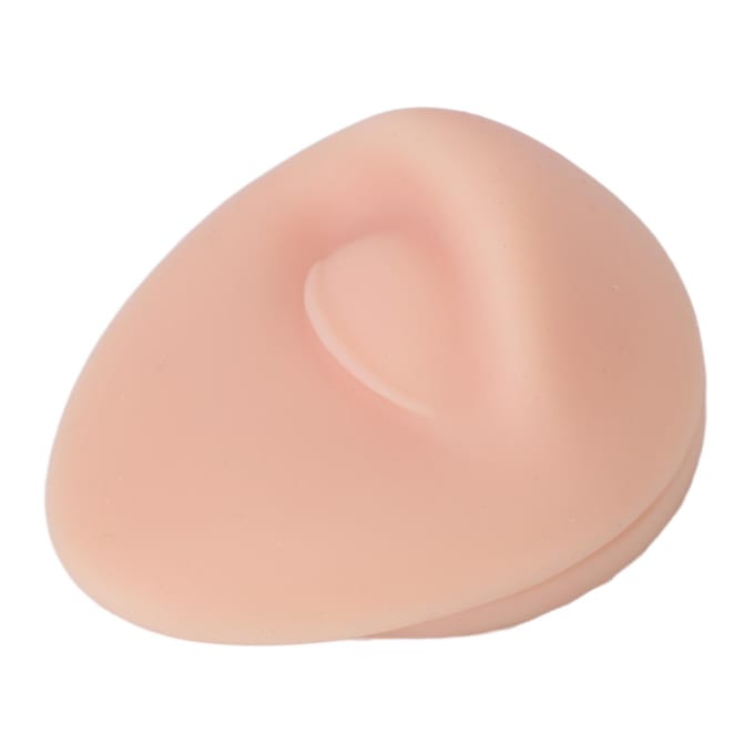Modèle d'œil et de sourcil en silicone 3D simulé pour la pratique du piercing, modèle d'œil avec support pour l'exposition de bijoux beige clair