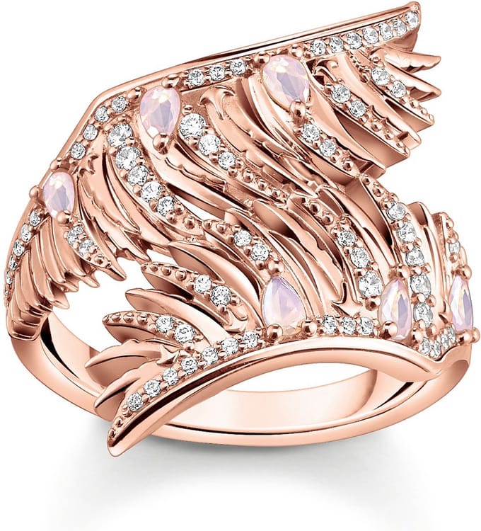 Thomas Sabo - TR2409-323-9-56 - Ring - Dames - 925er Zilver roségoud verguld - ringmaat 56