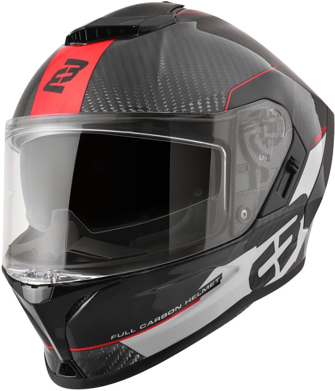 Bogotto Phantom Combo Carbon Zwart Wit Rood Integraalhelm - Helm