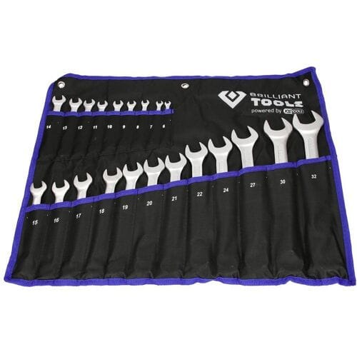 Brilliant Tools BT011021 BT011021 Ring-steeksleutelset 21-delig Sleutelbreedte (metrisch) 8 - 53 mm