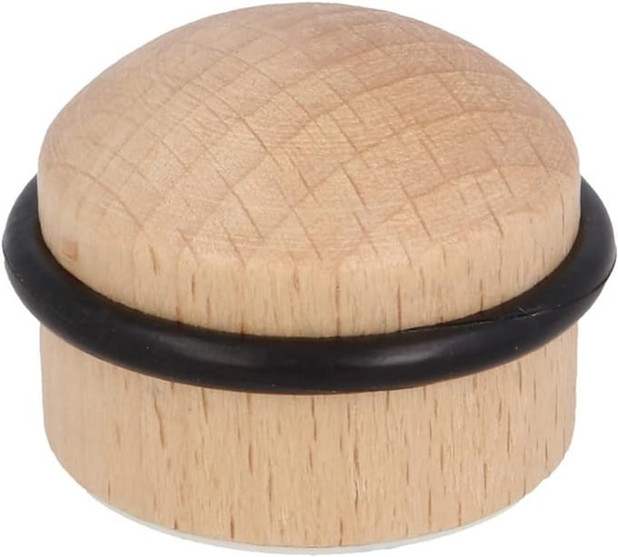 2 Stuks Zelfklevende Deurstopper Hout – Ø35mm Vloermontage Muurbeschermer