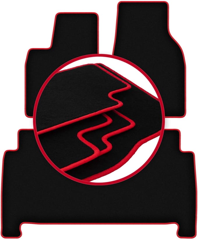 CARLUX-RED automatten voor: Tesla Model X SUV (2016-)