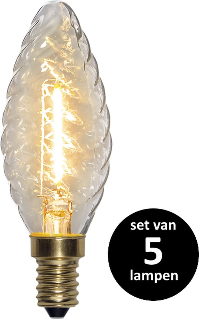 Soft Glow Kaarslamp - E14 - 0.8W - set van 5