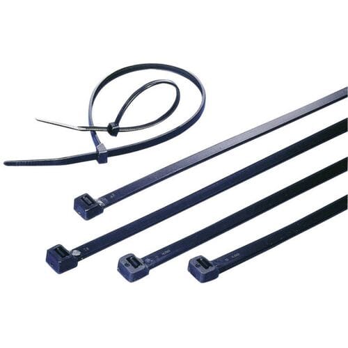 TRU COMPONENTS TC-9379636 Kabelbinder 240 mm 7.60 mm Zwart UV-gestabiliseerd 100 stuk(s)