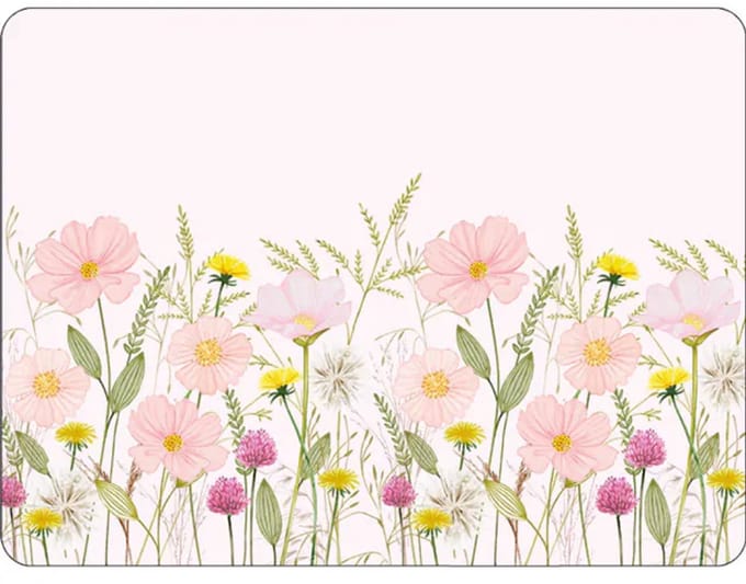 Ambiente Placemat Pastel Bloemen Roze