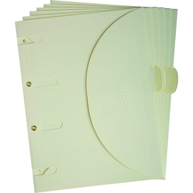 Smartfolder geperforeerde opbergmappen A4 Beige 6 stuks