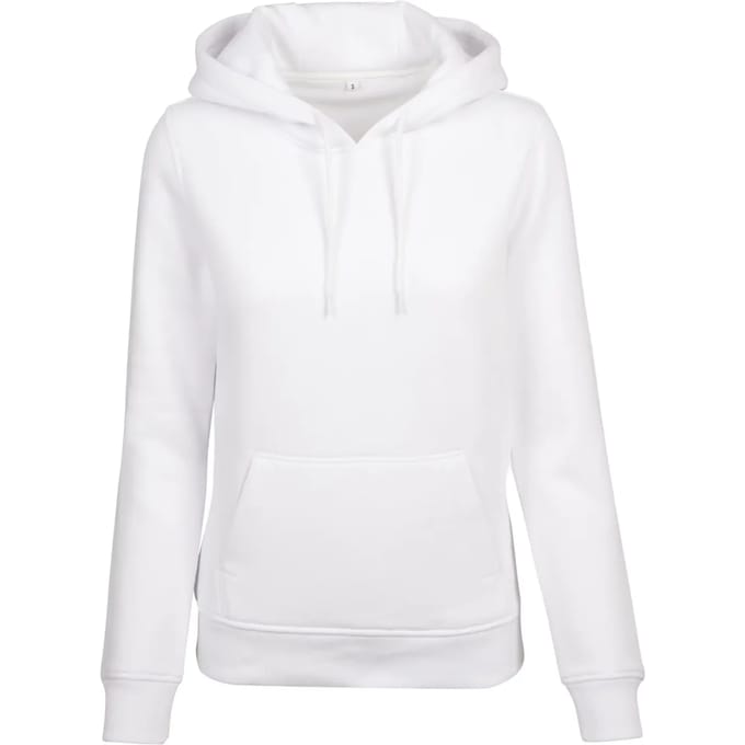 Build Your Brand - Heavy Dames Hoodie - White maat M