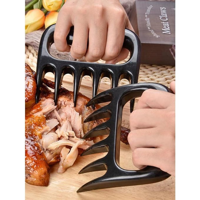 Zwarte Berenklauw Vleesversnipperaar Vleesverwerkingsgereedschap voor Keukenchef 2 PCS zwart