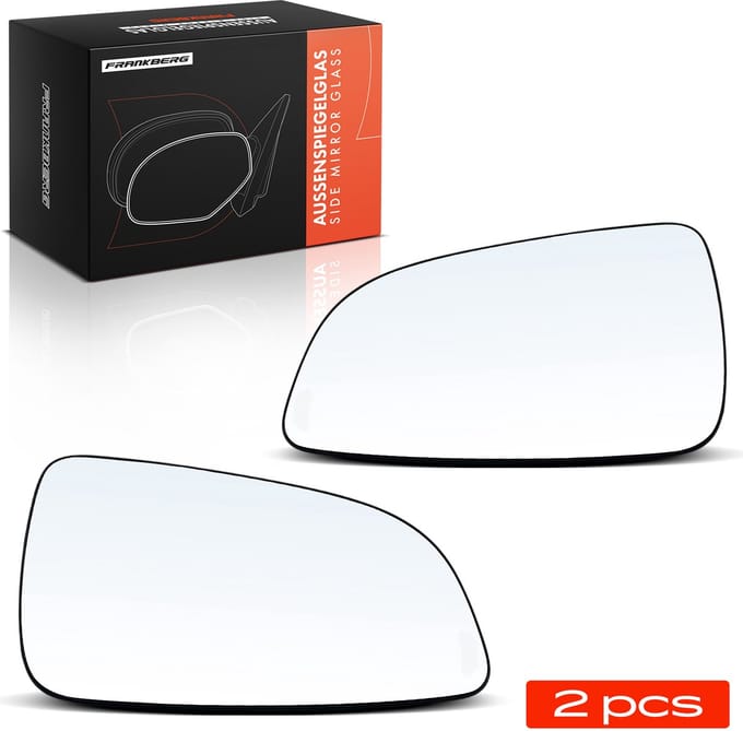 Frankberg 2x Spiegelglas Buitenspiegel Voor voor Opel