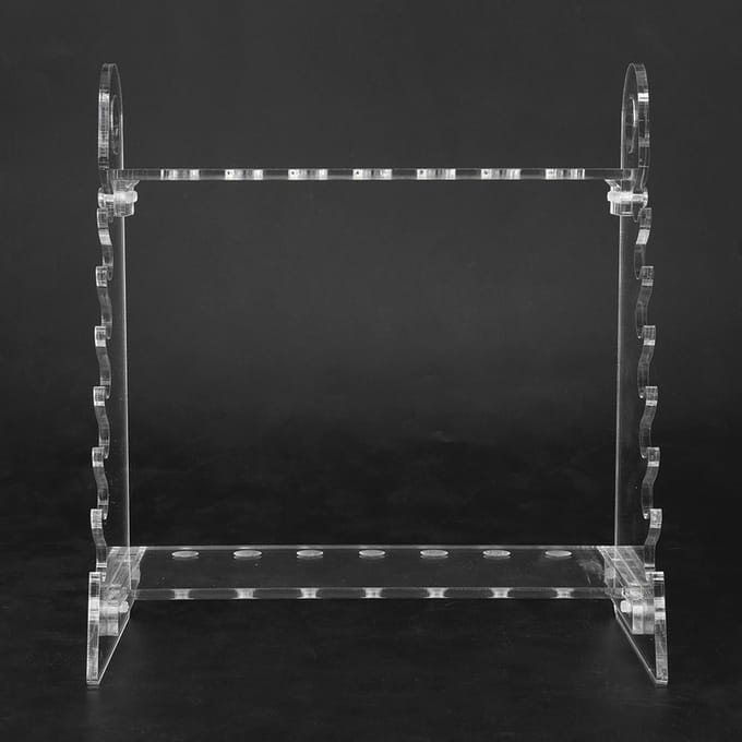 Organisch Glas Trapezium Pipet Ondersteunende Houder 1,5cm Gatdiameter Pipetrek white