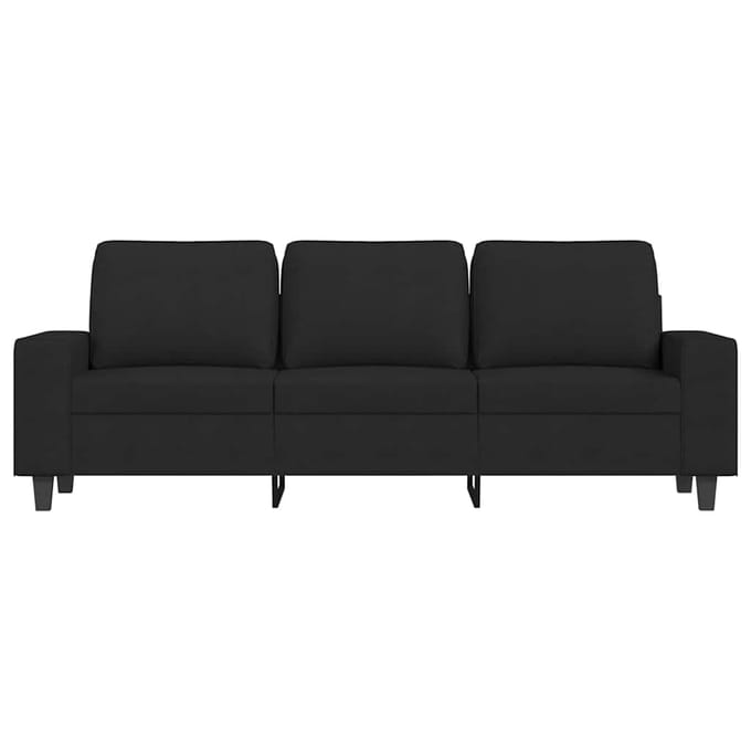 vidaXL - Driezitsbank - 180 - cm - stof - zwart