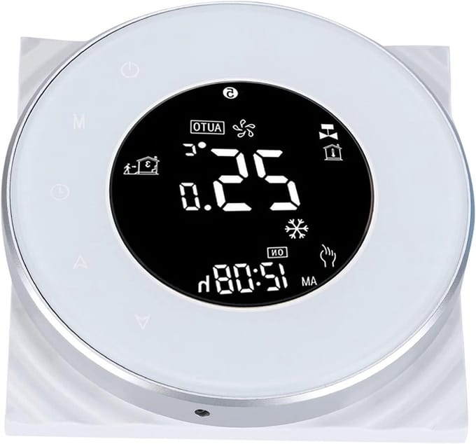 Vloerverwarming Thermostaat - Slimme Regelaar - Energie Besparen - Dubbele Temperatuur Sensor - WiFi Bediening - Zwart