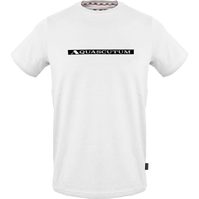 Aquascutum Heren Box Logo T-shirt (Wit)