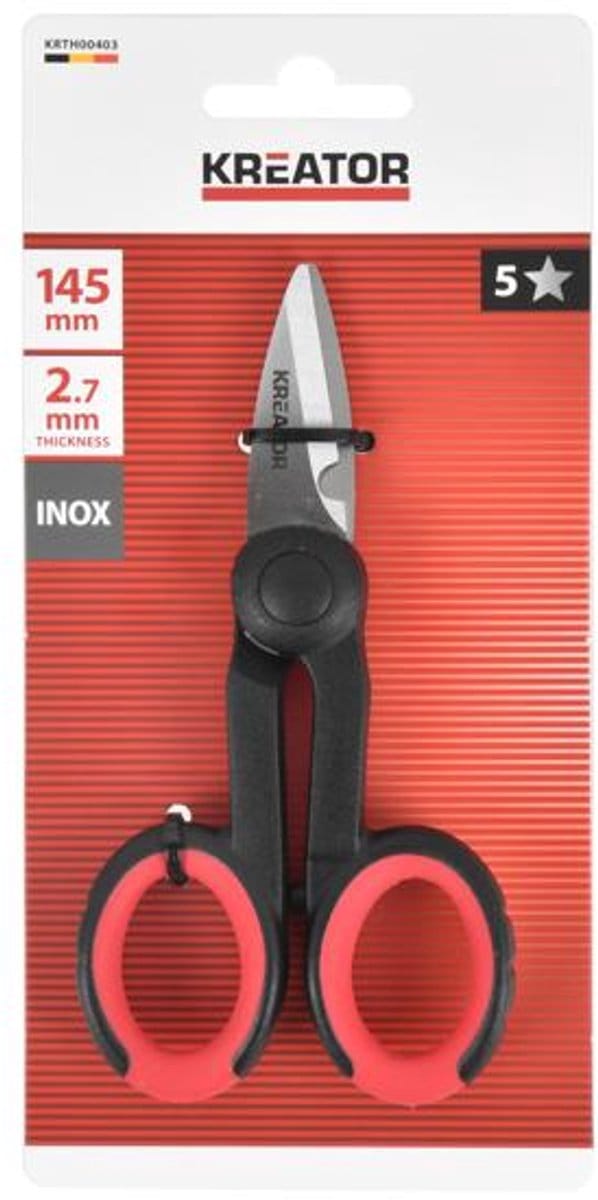 Kreator Schaar KRTH00403 - Lengte 145 mm - Dikte 2.70mm