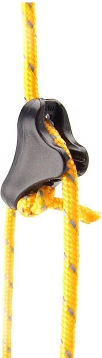 4x Spanner voor touw - 32mm - Kunststof - Zwart
