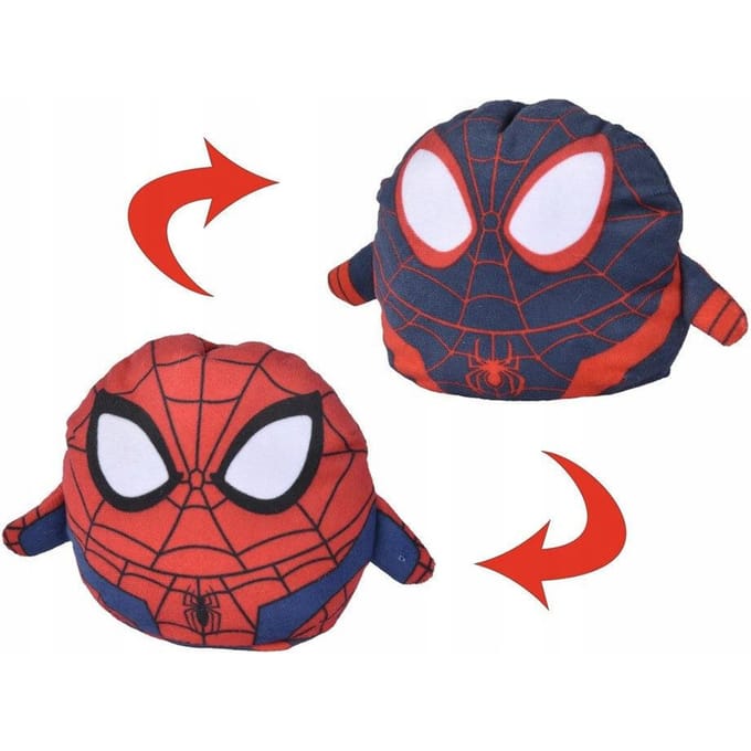 Disney - Spiderman & Miles Omkeerbaar 8cm - Blauw/Rood - Pluche - Knuffel