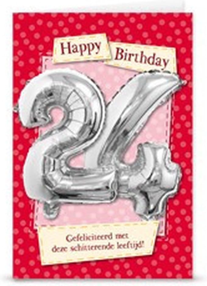 Miko - Kaart - Leeftijdballon - 24 Jaar