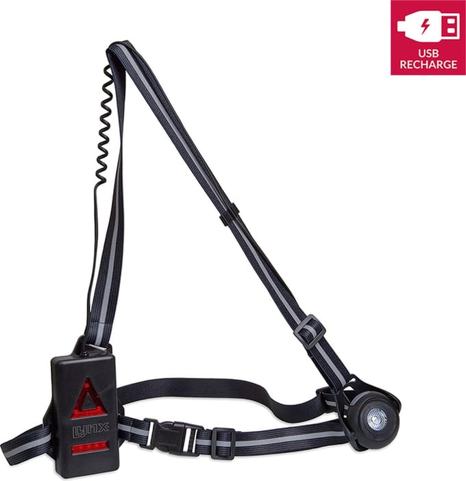 Lynx Hardlooplicht Borstlamp Bolt Led Oplaadbaar Zwart