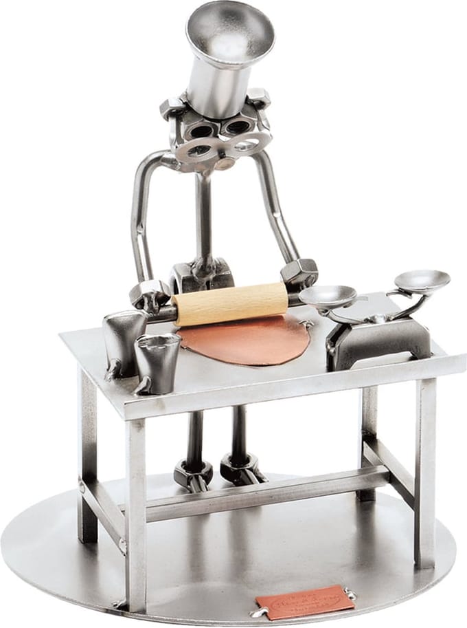 Hinz & Kunst smeedwerkfiguur beroep "pizzabakker"