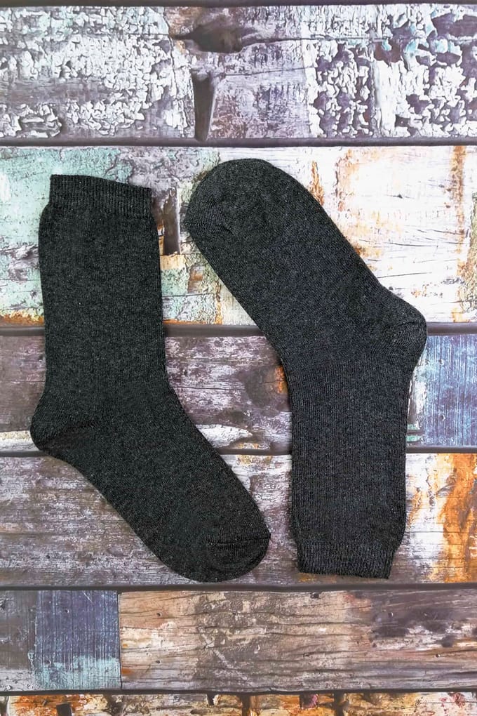 Sock Snob - Set van 6 bamboe schoolsokken voor kinderen - Grijs