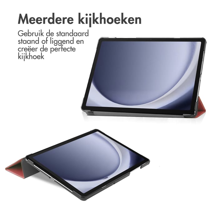 imoshion Tablet Hoes - Geschikt voor Samsung Galaxy Tab A9 Plus - Trifold Bookcase - Rood