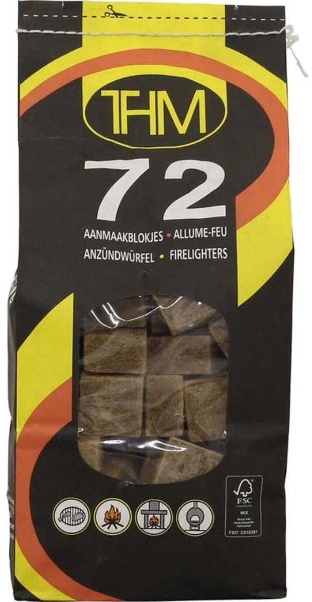 THM Aanmaakblokjes bruin zak a 72st