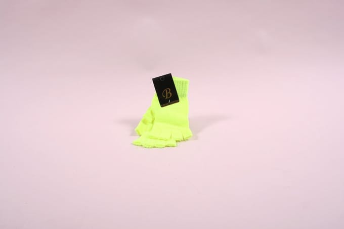 Vingerloze Handschoenen Neon Geel