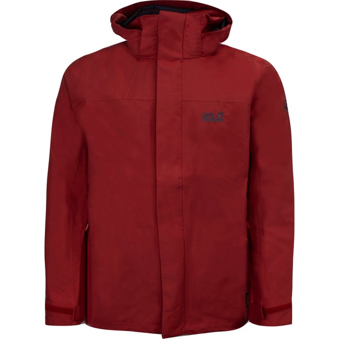 Jack Wolfskin Highland heren jas bordeauxrood