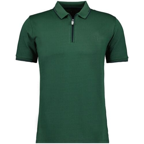 Ragman Polo Zipper Tipping Keep Dry Finish Donker Groen / male