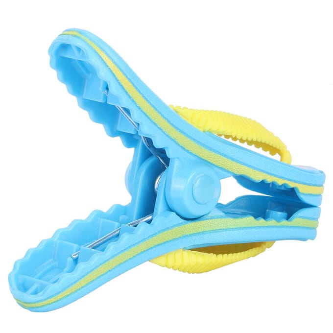 Plastic Schattige Strandhanddoeken Winddichte Clip Ligbedden Vasthoudclips Zwembadaccessoires blue