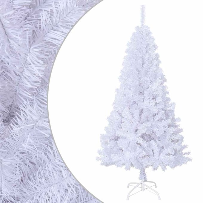 vidaXL - Kunstkerstboom - met - dikke - takken - 150 - cm - PVC - wit