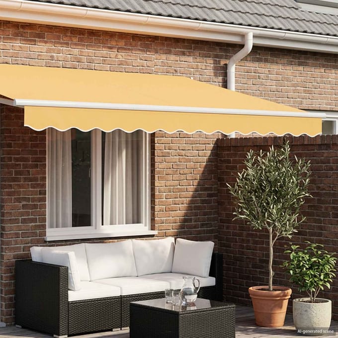 vidaXL - Vervangvolant - voor - zonnescherm - voor - 4 - m - Zand - Polyester