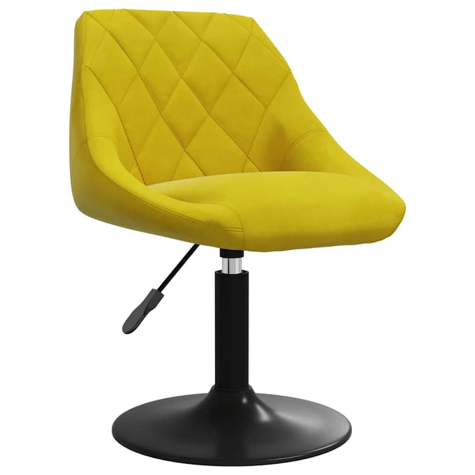 vidaXL Eetkamerstoelen draaibaar 2 st fluweel mosterdgeel