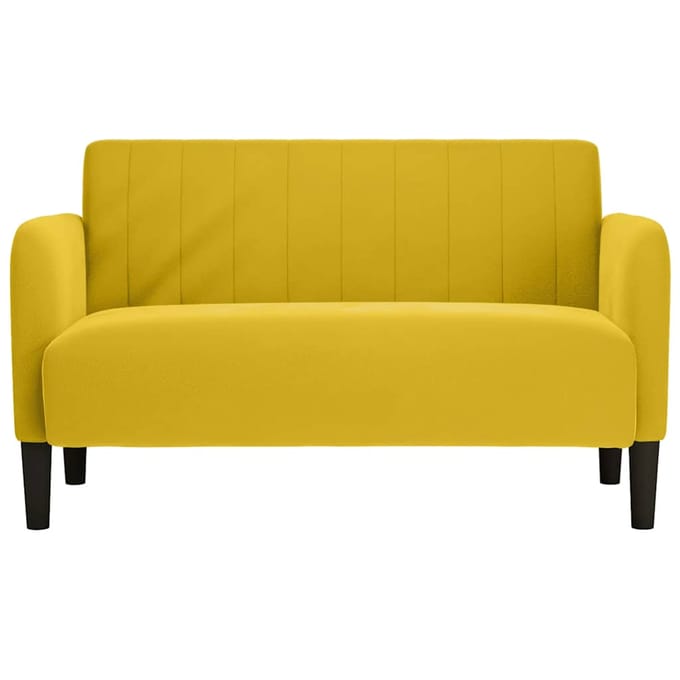 vidaXL - Loveseat - bank - 109 - cm - fluweel - geel