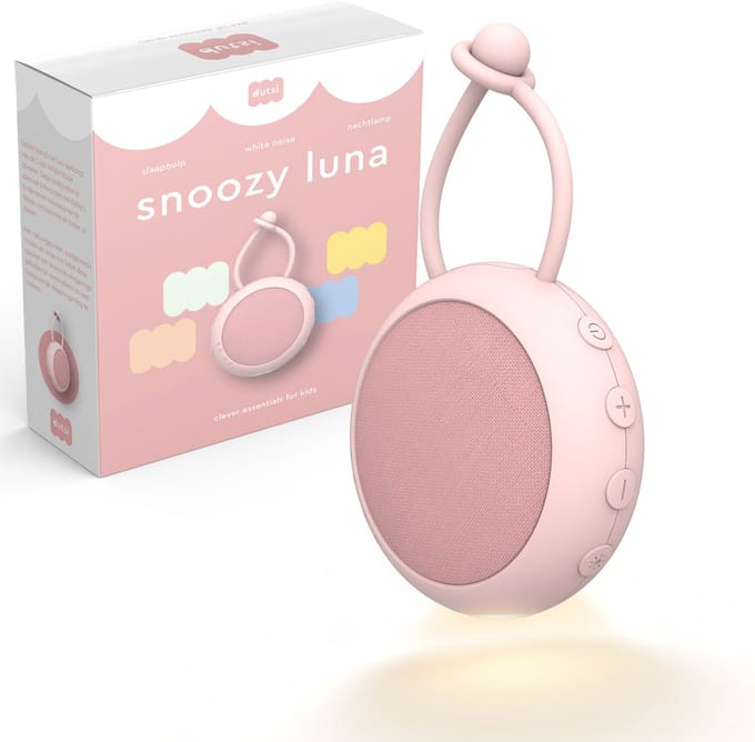 Dutsi - White Noise Machine Baby - Met Nachtlampje en Timer - Baby Pink