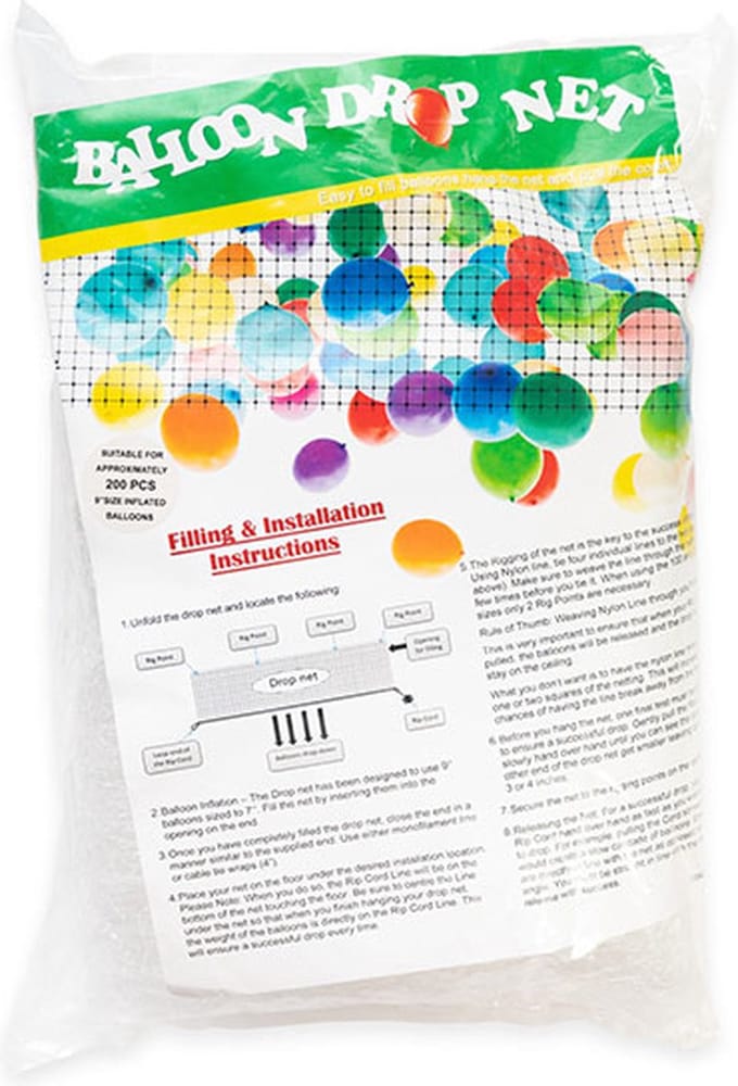 Wefiesta Ballonnenvalnet 1 X 4,8 M Nylon Zwart 200 Stuks