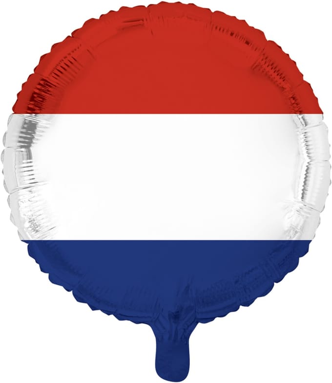 Folieballon Nederlandse vlag (46 cm)