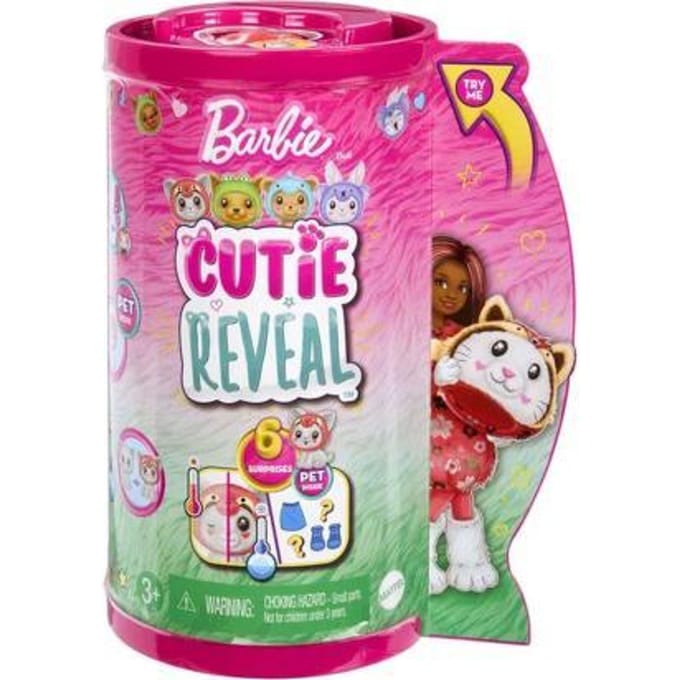 Barbie Cutie Reveal Pop - 13,9 cm - Kitten Rode Panda - Barbiepop